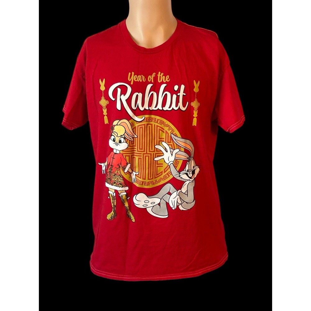 Looney Tunes Bugs Bunny Year Of The Rabbit Men's Medium T-Shirt Chinese New Year